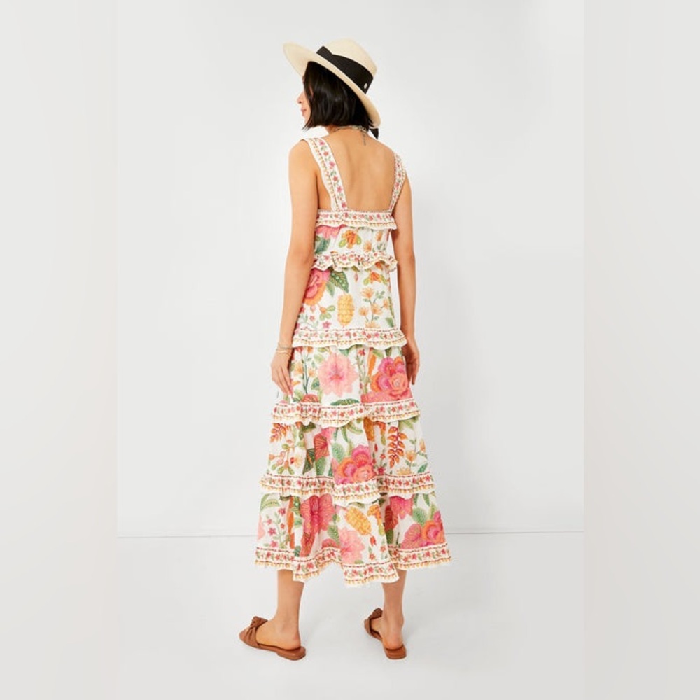 FARM Rio Macaw Bloom Ruffle Tiered Dress - Picture 10 of 15